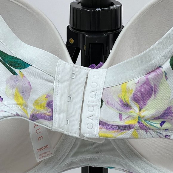 Cacique Smooth Balconette 38DDD White Lily Floral Print‎ - Picture 11 of 11